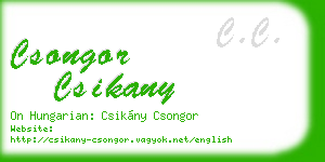 csongor csikany business card